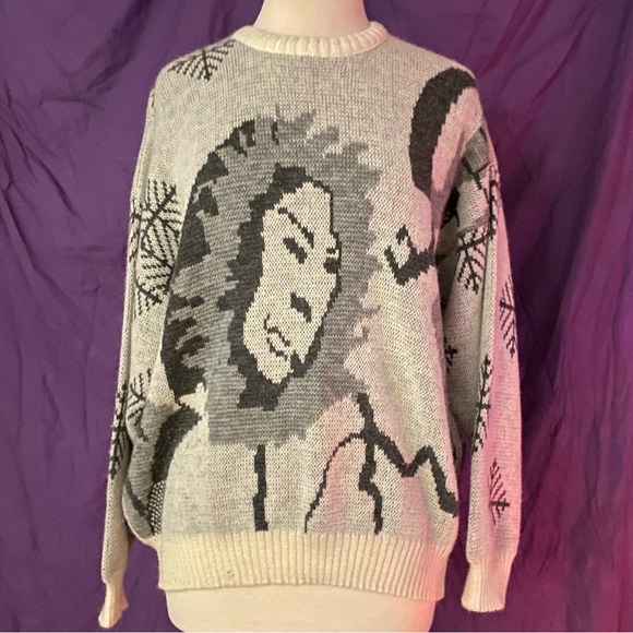Silvano Sweaters - Vintage 90s Eskimo Snowflakes Ugly Christmas Wool Sweater by Silvano. Size L.
